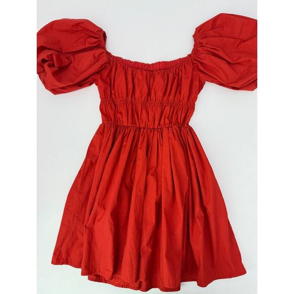 A&F Emerson Red Puff Sleeve Mini Dress - Size Small - Picture 2 of 4